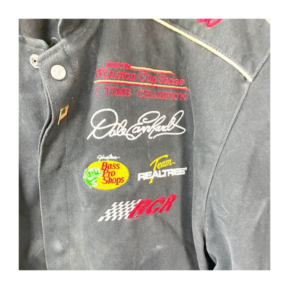 Vintage Dale Earnhardt Goodwrench Service Plus Black NASCAR Jacket Men’s Large - Picture 11 of 13